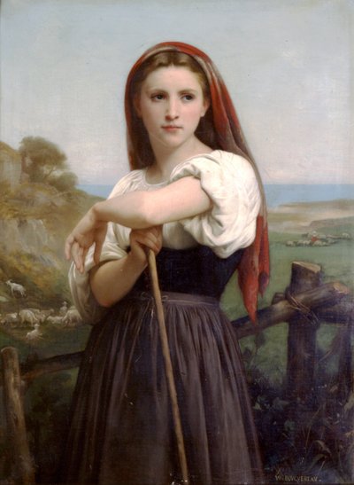 Young Shepherdess by William Adolphe Bouguereau